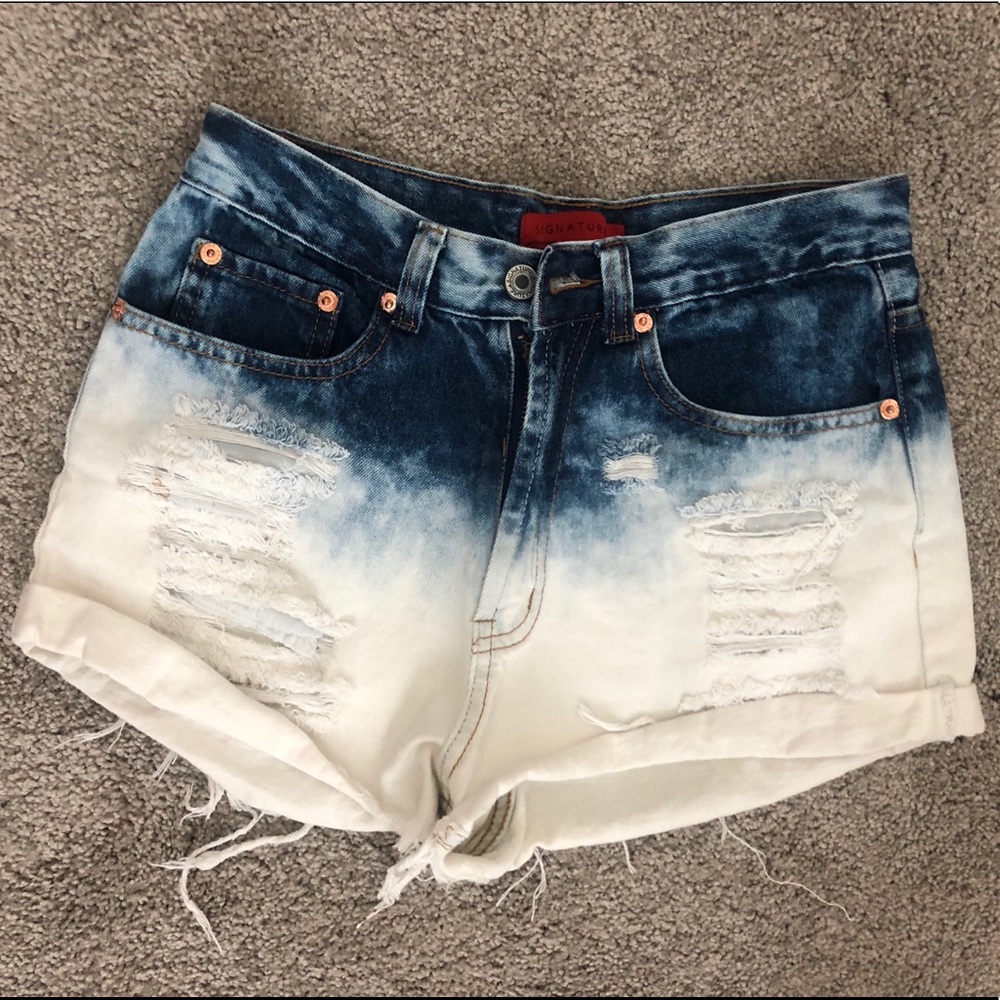 High-Waisted Denim Shorts: Size S